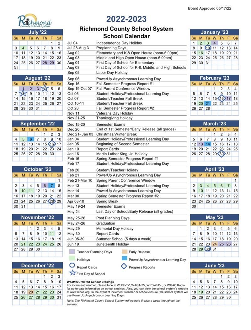 RCSS Calendar