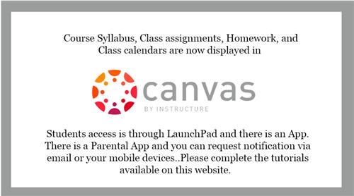 Canvas information 