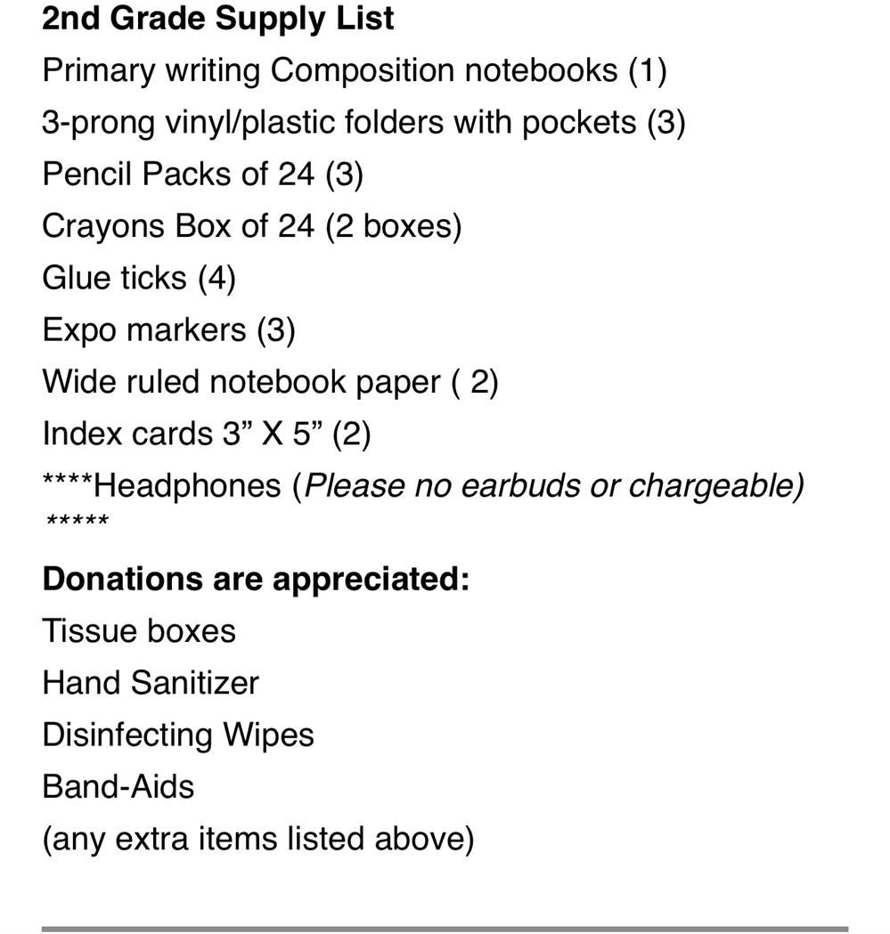 Supply List