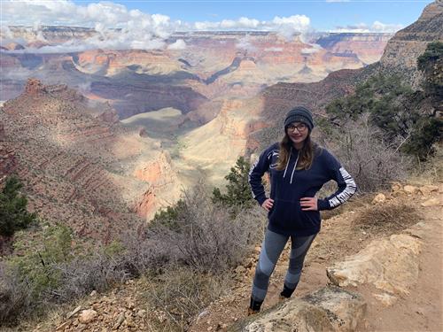 Photo of Ms. Mahon at the Grand Canyon 