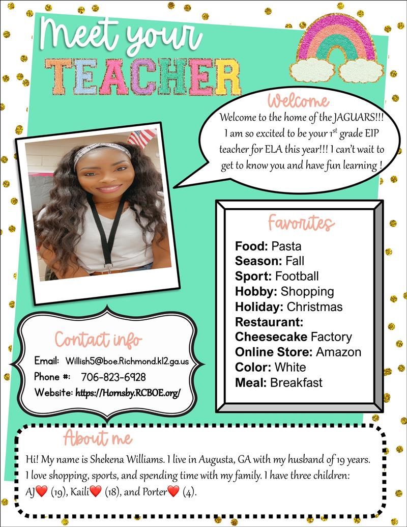 Get to know Mrs. Williams