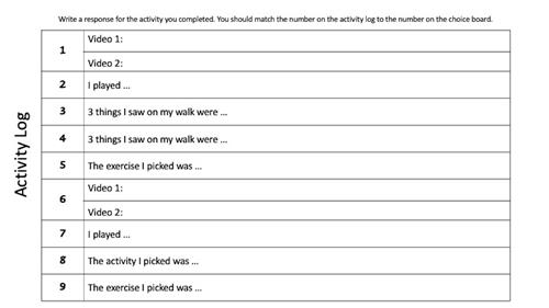 Activity Log