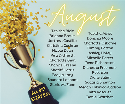 August All Day Every Day Particpants