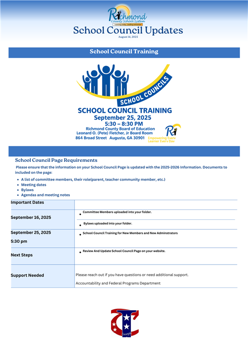 School Council Training