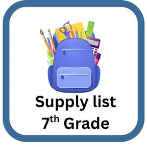 7th grade supply list