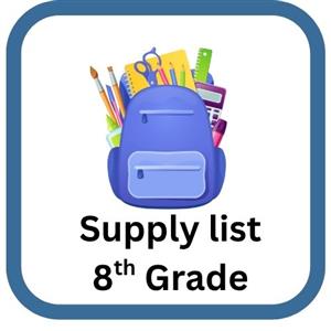8th grade supply list