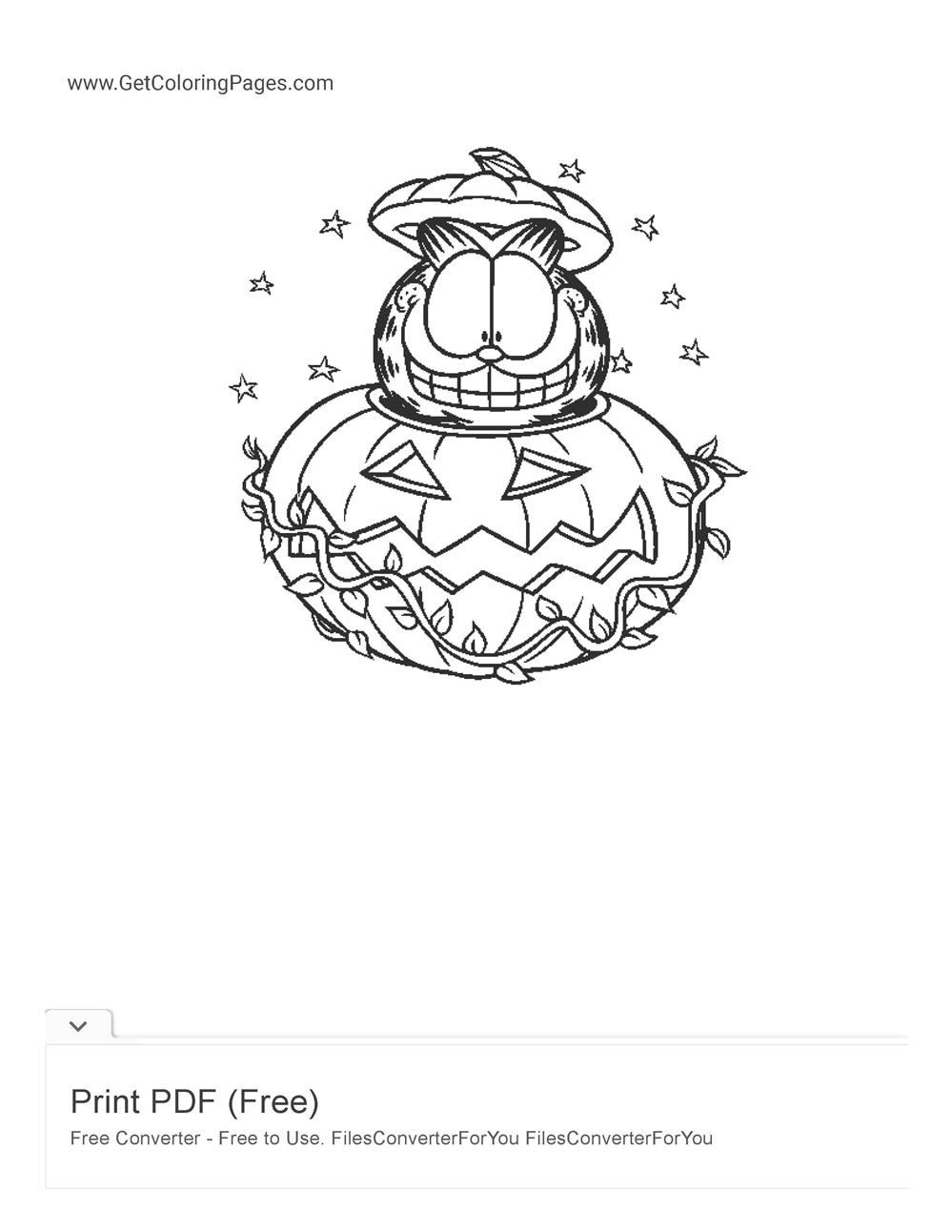 Garfield Jack-O-Lantern