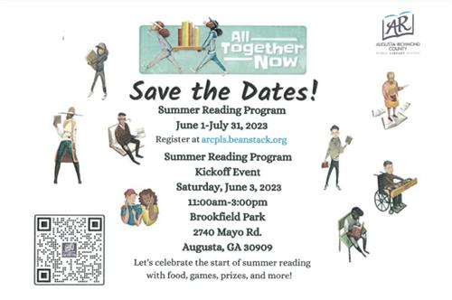 flyer that has tje Summer reading program dates and registration info