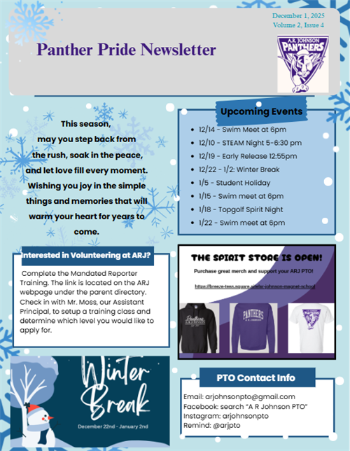 December Panther Newsletter