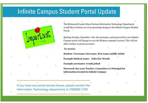 Student Portal Update 