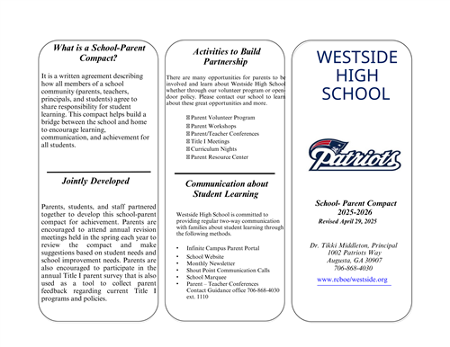 School Parent Compact pg 1