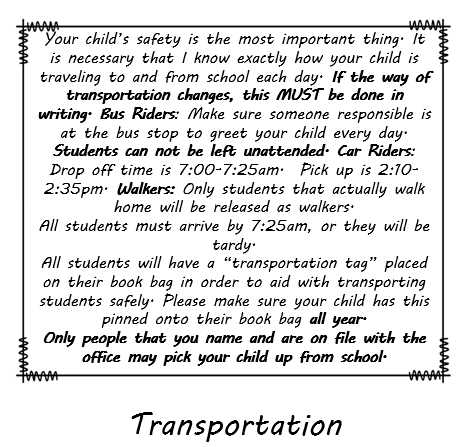 Transportation information