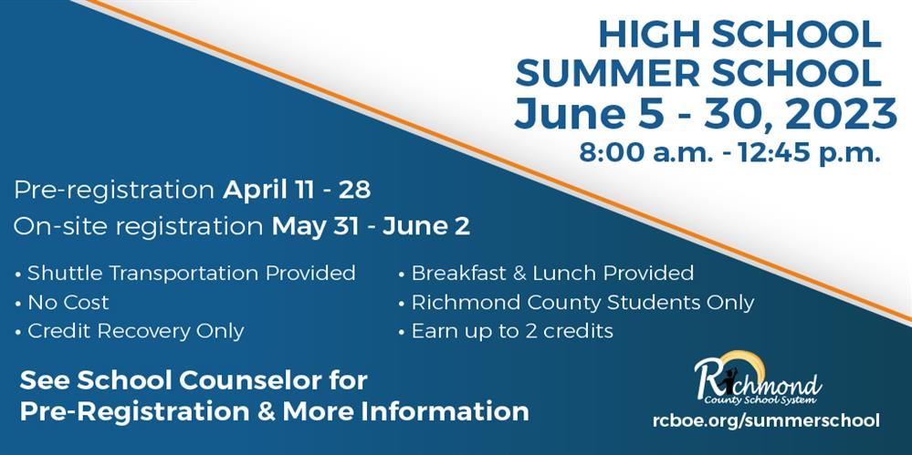 Summer School Schedule and details