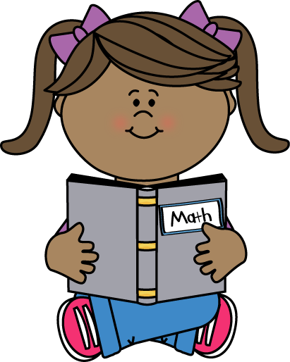 Girl Reading a Math Book Girl Reading a Math Book