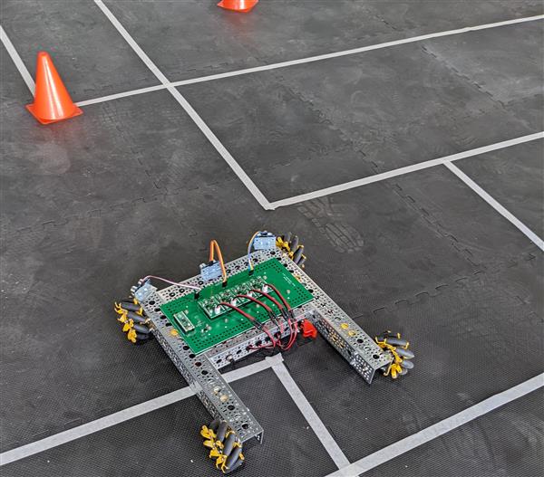 Robot on obstacle course